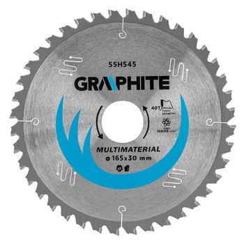 Disc circular vidia, multimaterial, 40 dinti, 165 mm, Graphite Disc circular vidia, multimaterial, 40 dinti, 165 mm, Graphite