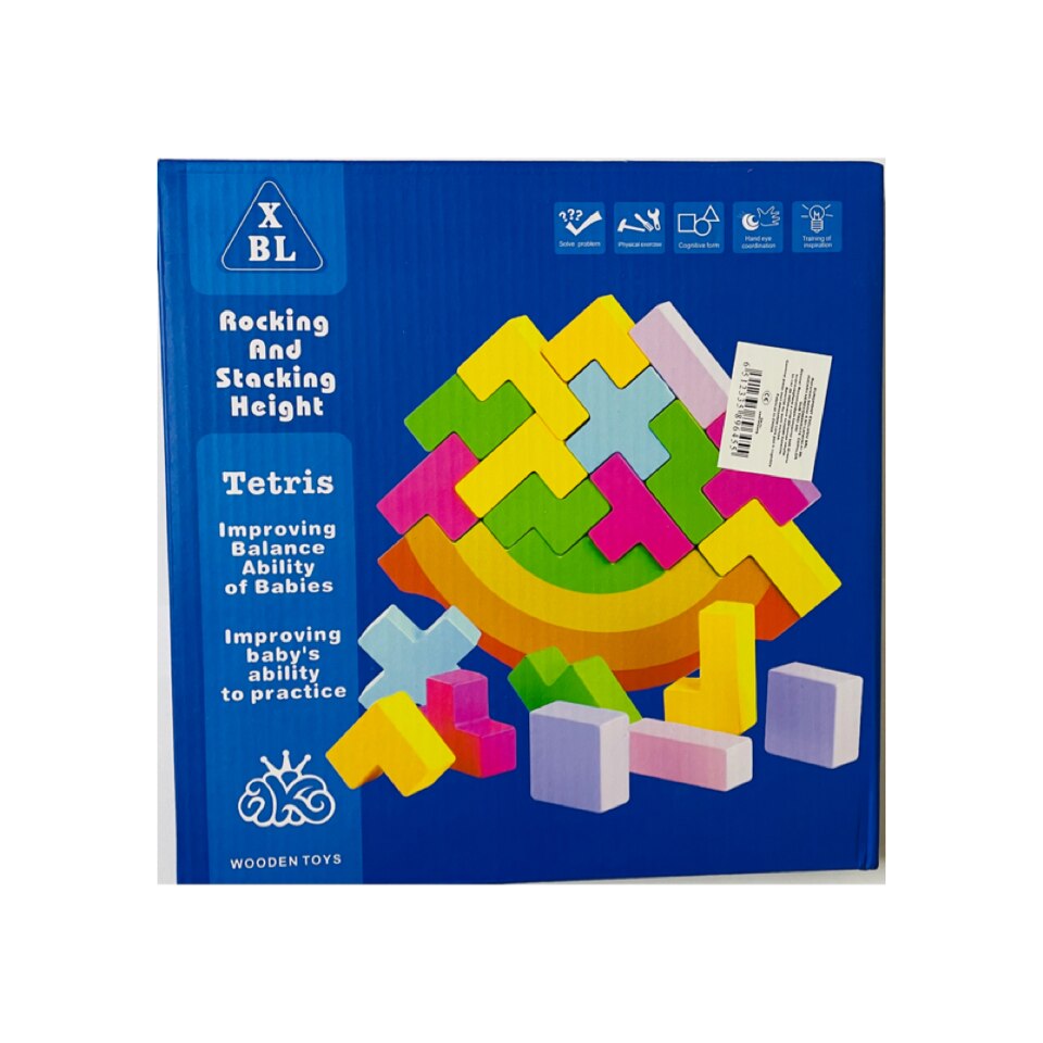 Joc logic, Tetris 3D educational din lemn, Montessouri