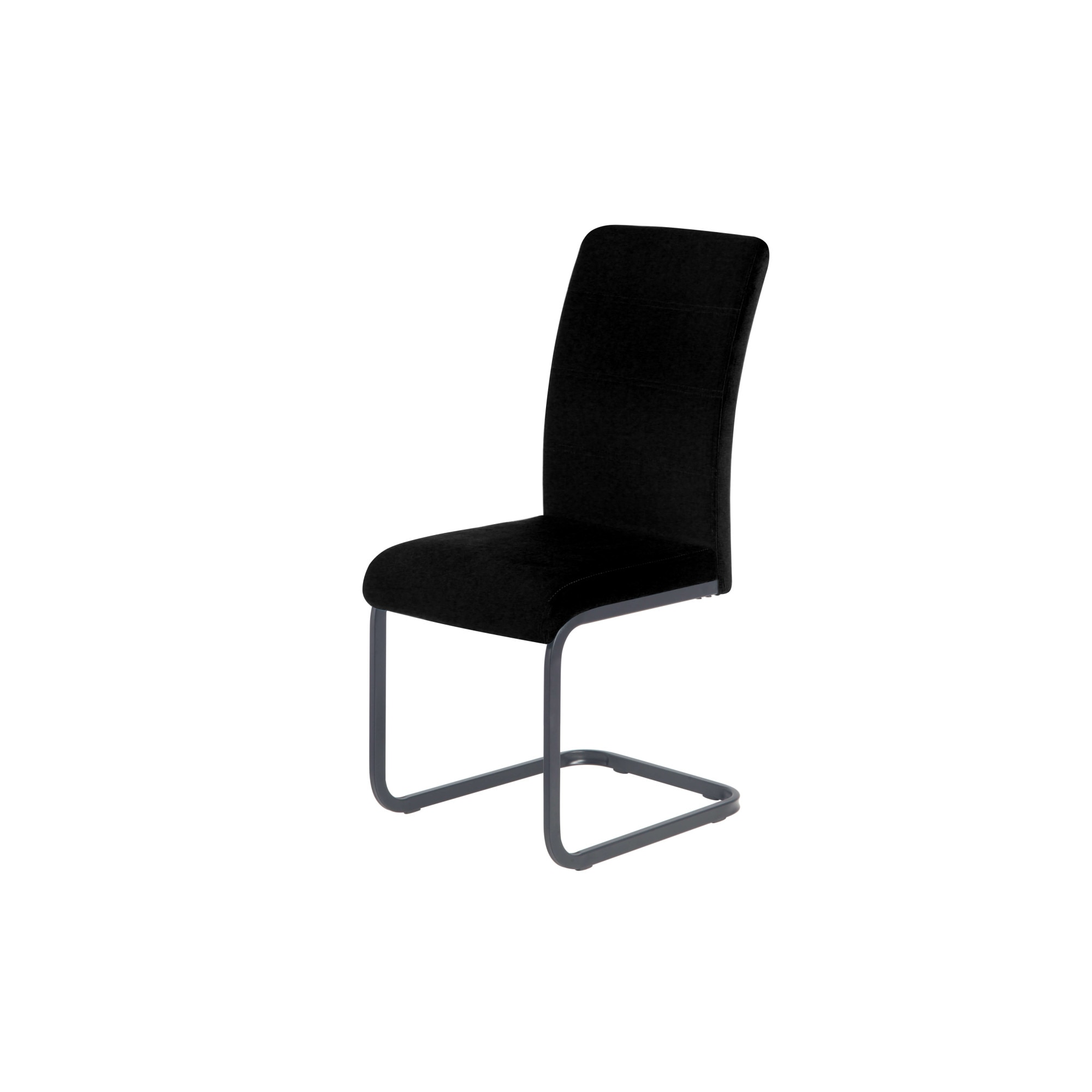 Scaun living Bari, catifea neagra, 43x59x98 h cm