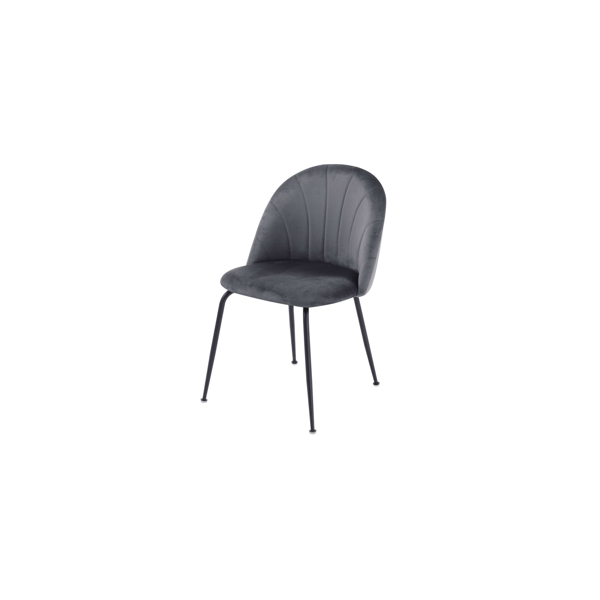 Scaun living Pisa , catifea gri, 46x54x78 h cm