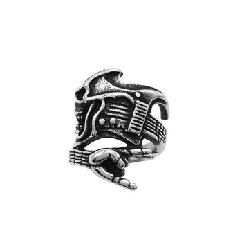 Inel reglabil elegant din inox Titan Nevermore® Hip-hop Chitara marime universal Argintiu Inel reglabil elegant din inox Titan Nevermore® Hip-hop Chitara marime universal Argintiu