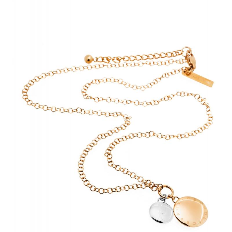 Colier Police PJ25746PSSG / 01, Otel inoxidabil, Auriu/Argintiu