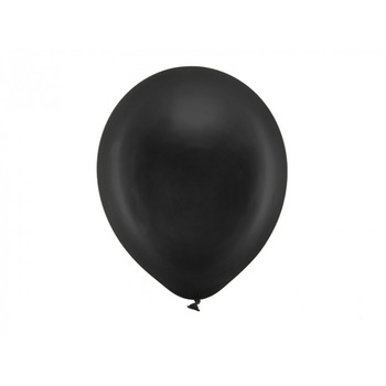 Set 10 Baloane Latex Negru Metalizat, 30 cm Set 10 Baloane Latex Negru Metalizat, 30 cm