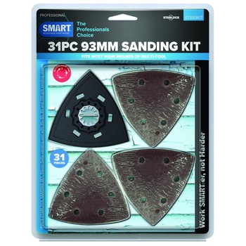 Set de Slefuit Unelta Multifictionala Multicutter SMART STS93KIT Starlock cu 31 Foi Abraziv 93mm Set de Slefuit Unelta Multifictionala Multicutter SMART STS93KIT Starlock cu 31 Foi Abraziv 93mm