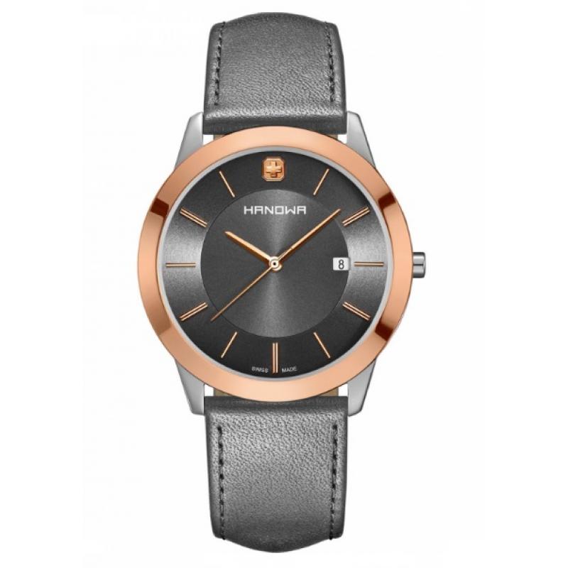 Ceas de dama Hanowa Elements, Curea din Piele, Gri