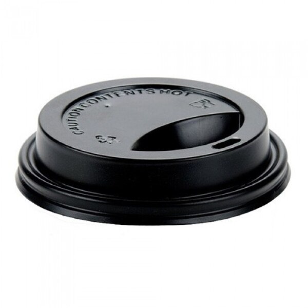 Set capace pentru pahare din carton negru D-9 cm, 100 buc