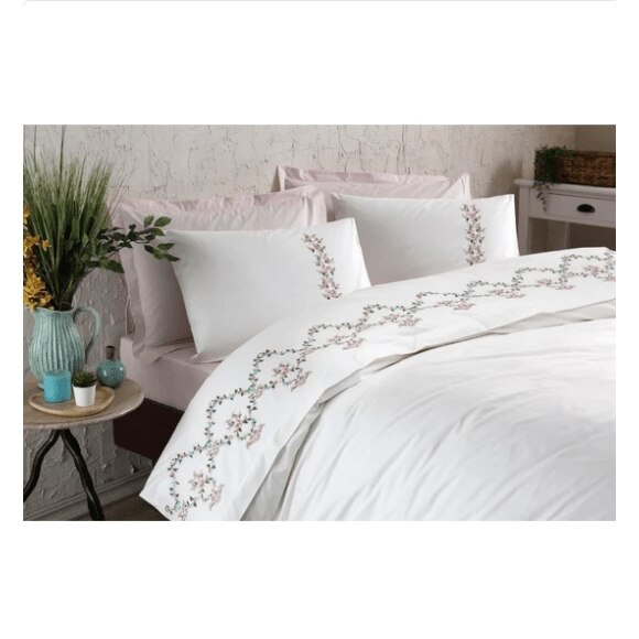 Set Lenjerie de Pat Bumbac Boutique Rose, Dubla,240x260cm