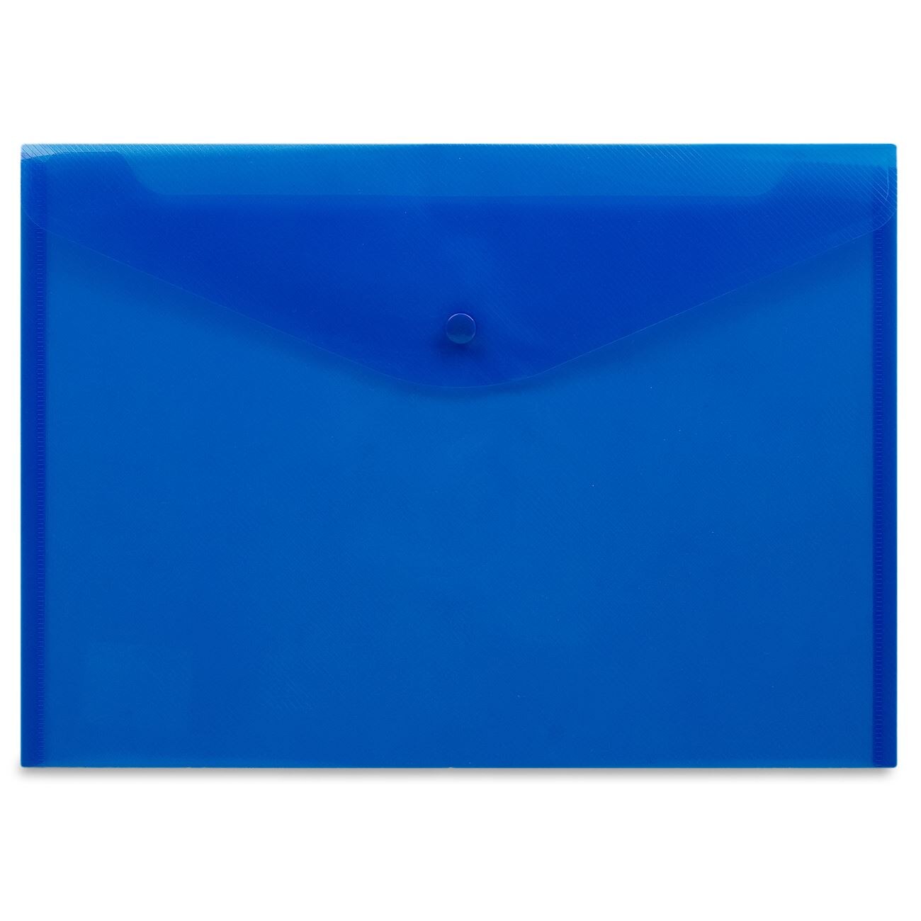 Mapa Zola®din plastic, cu un singur compartiment, albastru transparent, inchidere cu capsa, 21X 29,7 21 cm