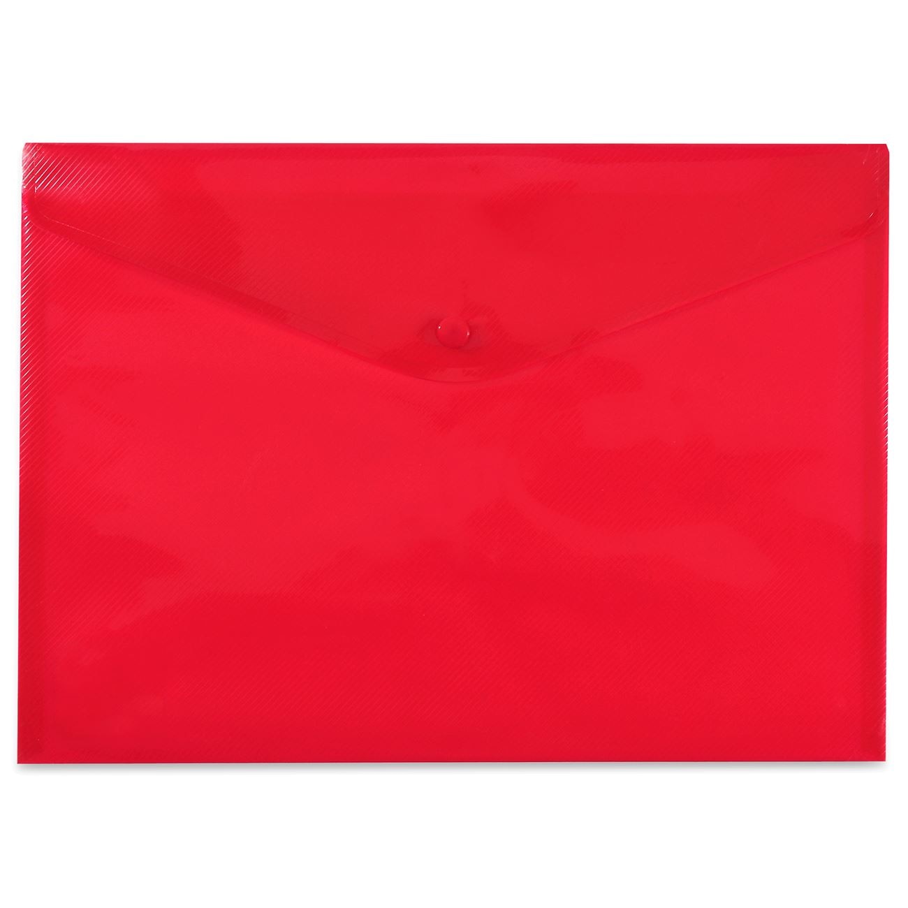 Mapa Zola®din plastic, cu un singur compartiment, rosu transparent, inchidere cu capsa, 21 x 29,7 cm