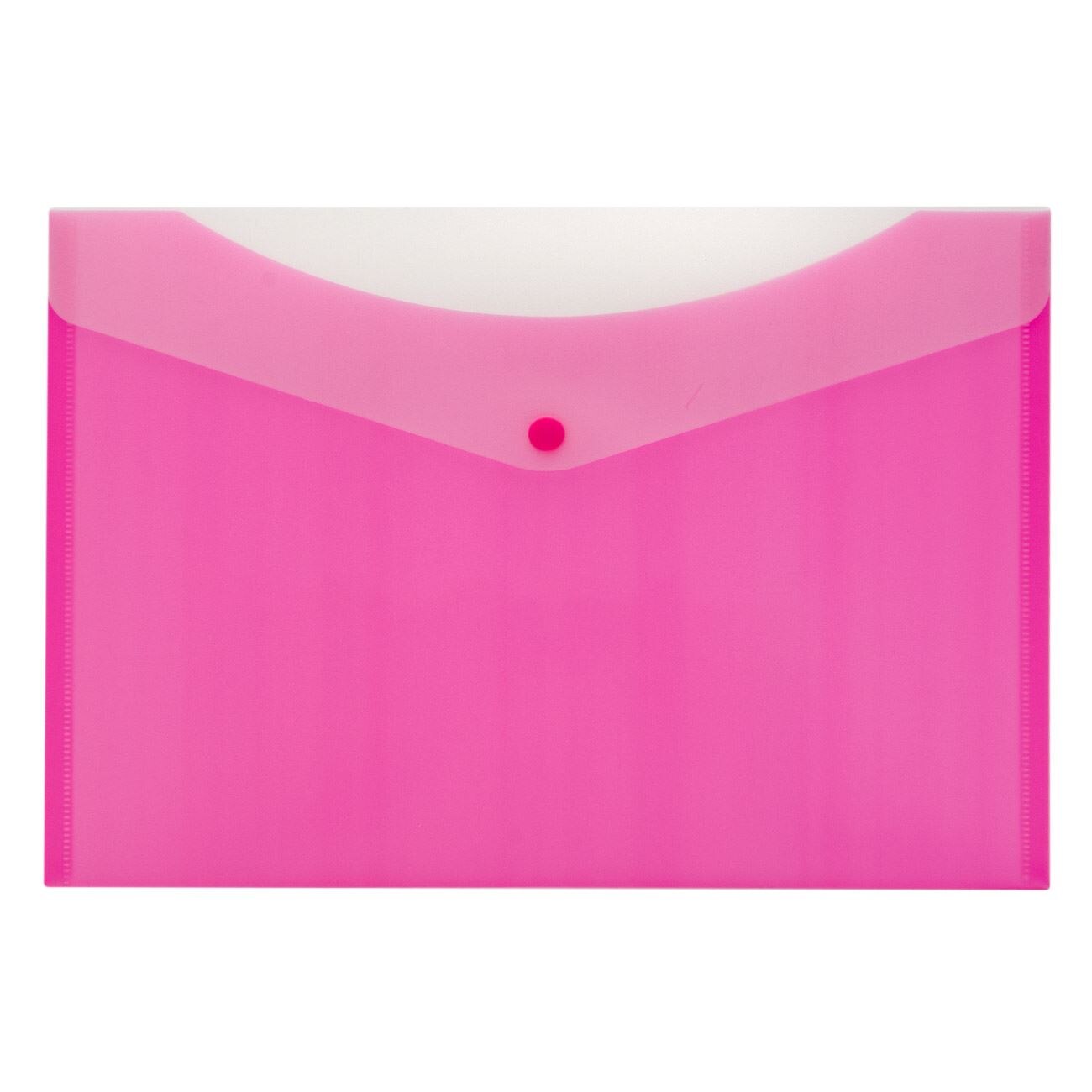 Mapa Zola®din plastic, cu un singur compartiment partial transparent, inchidere cu capsa, roz, 21 x 29.7 cm