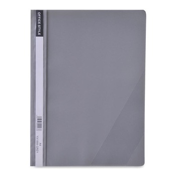 Dosar Zola®din plastic cu sina si perforatii, gri, 21x29 cm Dosar Zola®din plastic cu sina si perforatii, gri, 21x29 cm