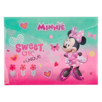 Mapa Zola®din plastic, model cu Minnie, inchidere cu capsa, 33x24 cm Mapa Zola®din plastic, model cu Minnie, inchidere cu capsa, 33x24 cm