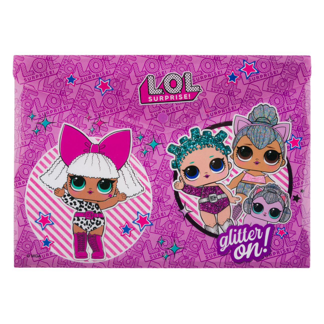 Mapa Zola®din plastic, model cu LOL, inchidere cu capsa, 33x24 cm