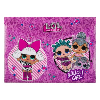 Mapa Zola®din plastic, model cu LOL, inchidere cu capsa, 33x24 cm Mapa Zola®din plastic, model cu LOL, inchidere cu capsa, 33x24 cm