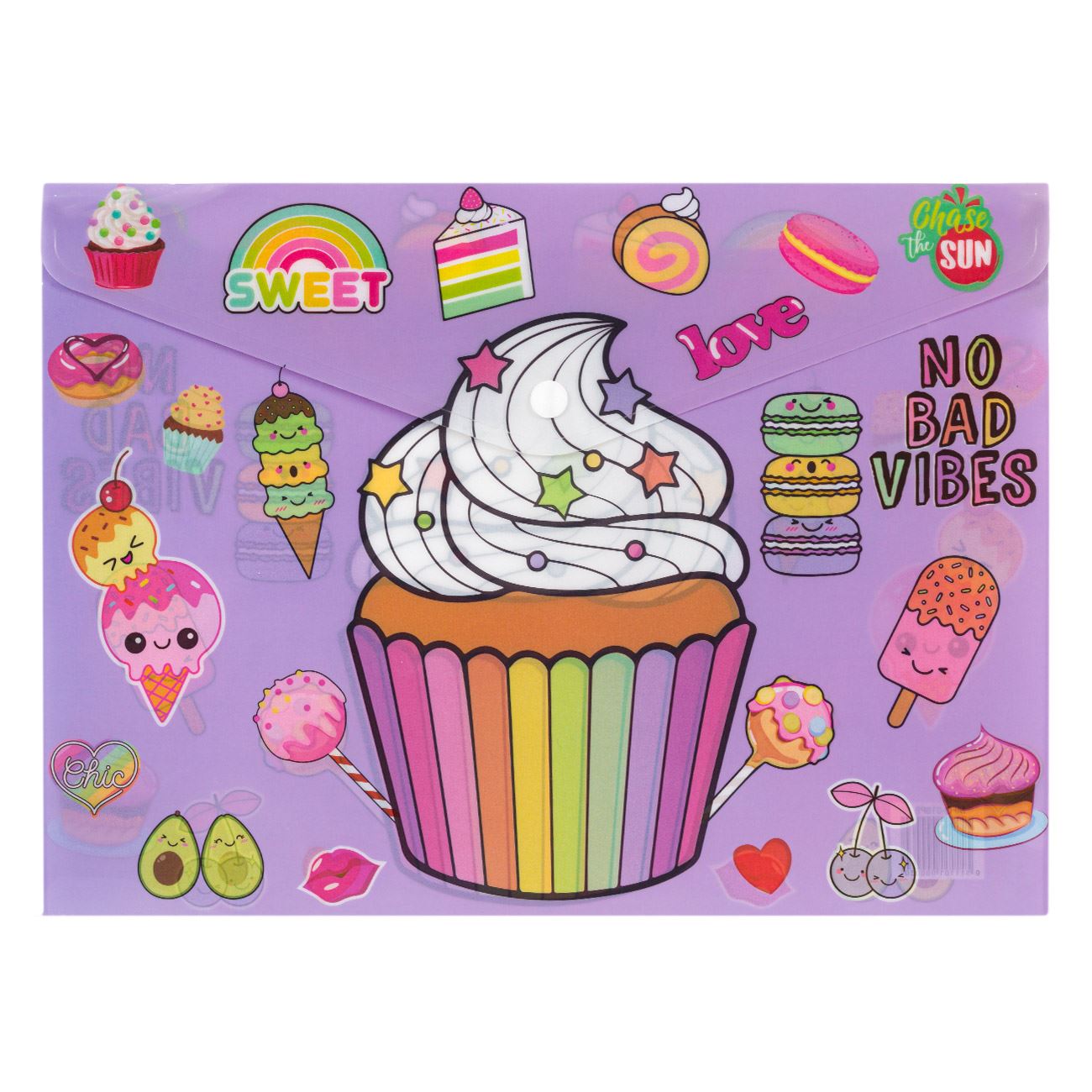 Mapa Zola®din plastic, model cu INGHETATA, inchidere cu capsa, 33x24 cm