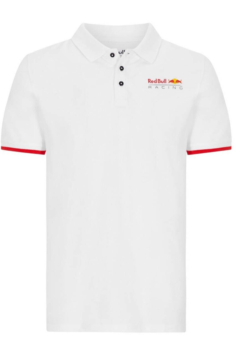 Tricou polo Red Bull Racing F1, Bumbac, Alb, Alb, XL