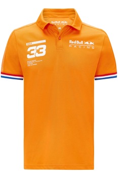 Tricou polo Red Bull Racing F1 Max Verstappen, Poliester, Portocaliu, Portocaliu Tricou polo Red Bull Racing F1 Max Verstappen, Poliester, Portocaliu, Portocaliu