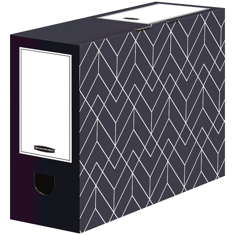 Cutie transfer dosare Fellowes cotor 10 cm Dècor, gri grafit