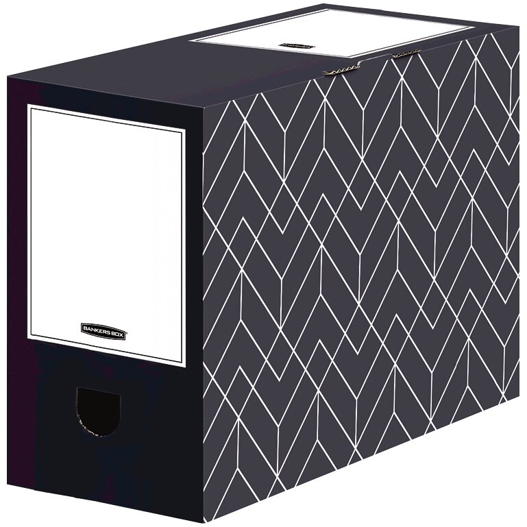 Cutie transfer dosare Fellowes cotor 15 cm Dècor, gri grafit