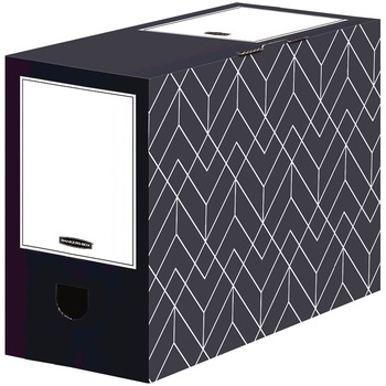 Cutie transfer dosare Fellowes cotor 15 cm Dècor, gri grafit Cutie transfer dosare Fellowes cotor 15 cm Dècor, gri grafit