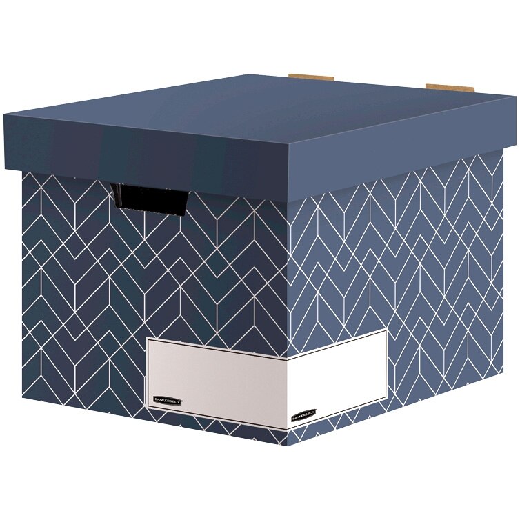 Cutie de depozitare Fellowes cu capac Décor, albastru petrol