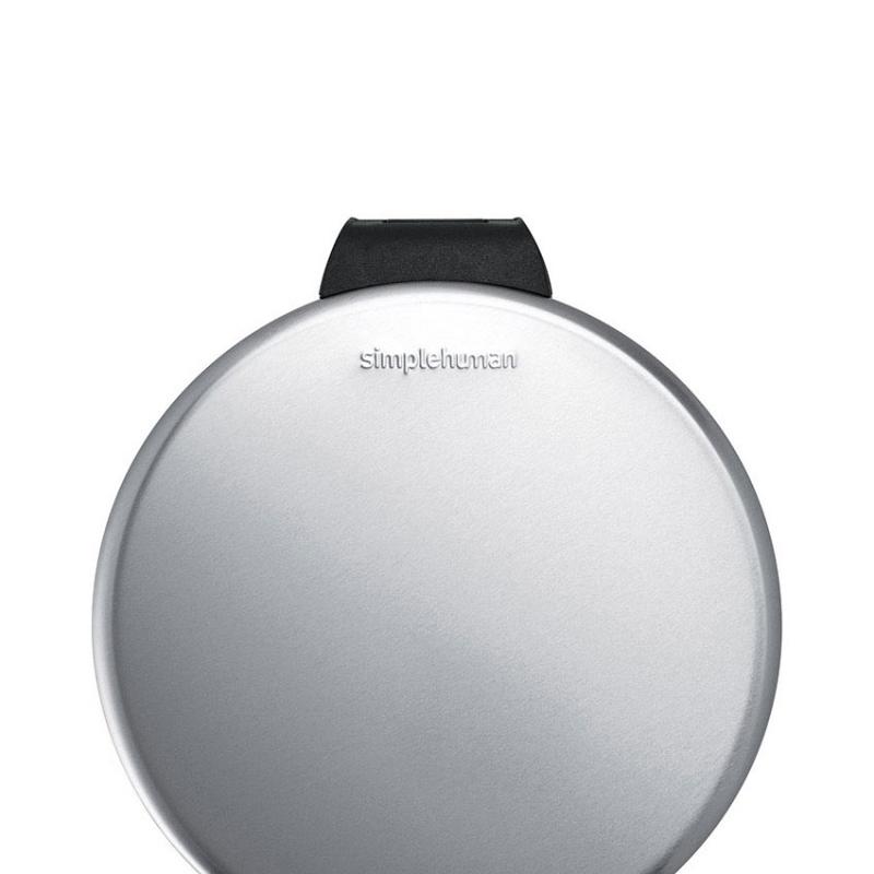 simplehuman CW1851CB 4,5 liter, ronde pedaalemmer, kleine vuilnisemmer, badkamer, kantoor, slaapkamer, gepolijst staal, 10 jaar garantie