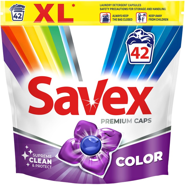 Detergent Savex Super Caps Color, 42 spalari