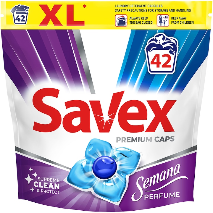 Detergent Savex Super Caps Semana Perfume, 42 spalari