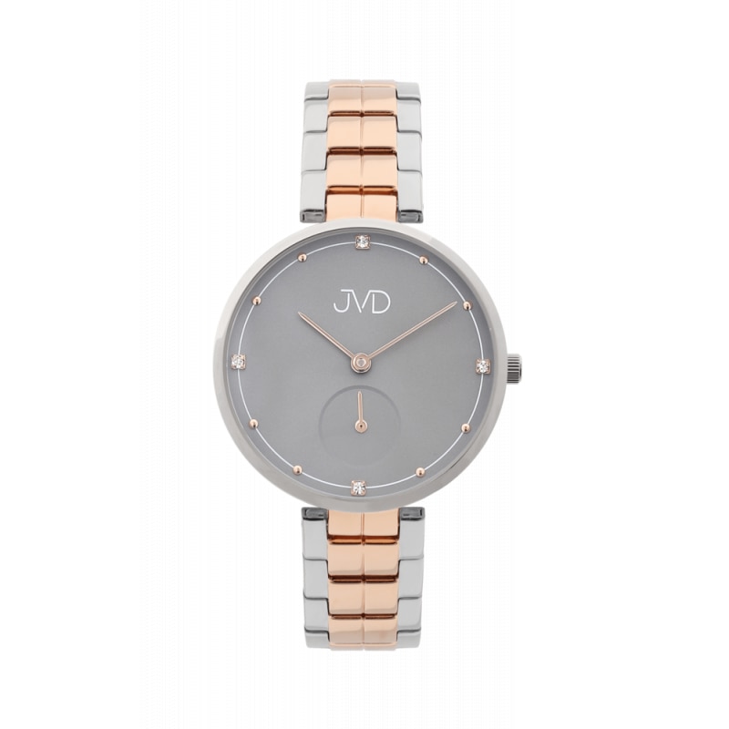 Ceas de dama JVD J4171.2, Indici de Cristal, Bicolor