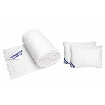 Set Pilota Policotton 180x200 si 2 Perne Policotton matlasata 50x70, alb Set Pilota Policotton 180x200 si 2 Perne Policotton matlasata 50x70, alb