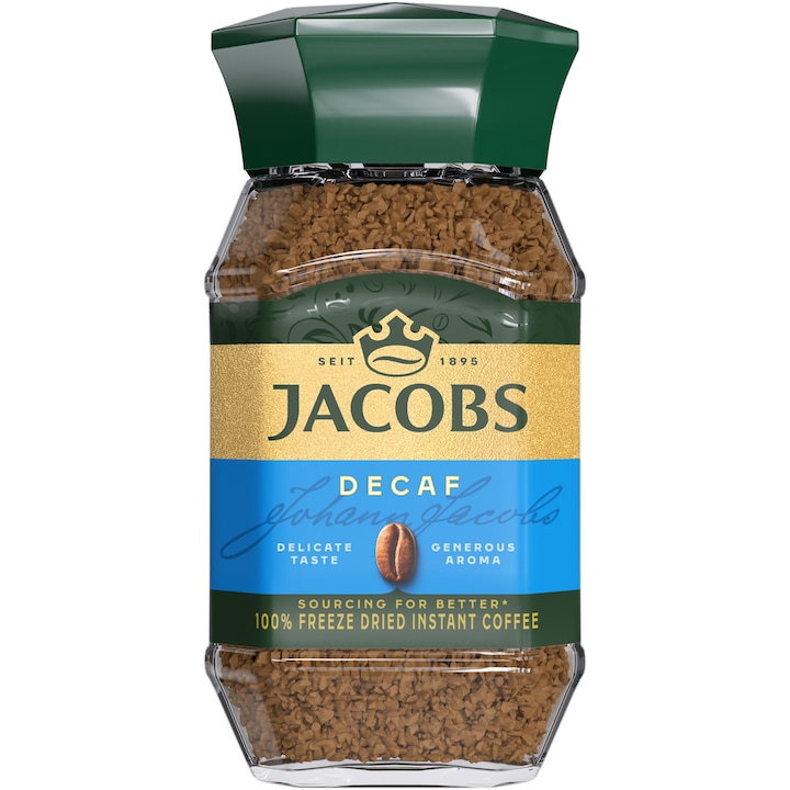 Cafea solubila, decafeinizata, Jacobs, 100 g