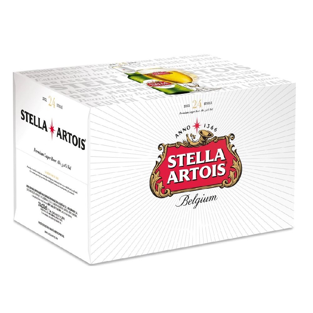 Bax 24 Sticle Bere Blonda STELLA ARTOIS, 0.33L