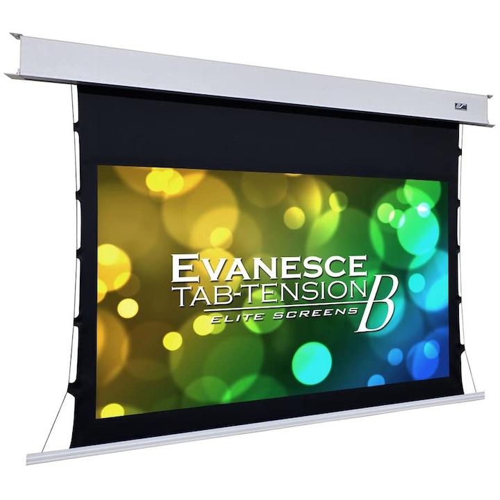 Електрически проекционен екран, 265,7 x 149 см, вграден таван, опънат, EliteScreens Evanesce Tab-Tension B, 16: 9