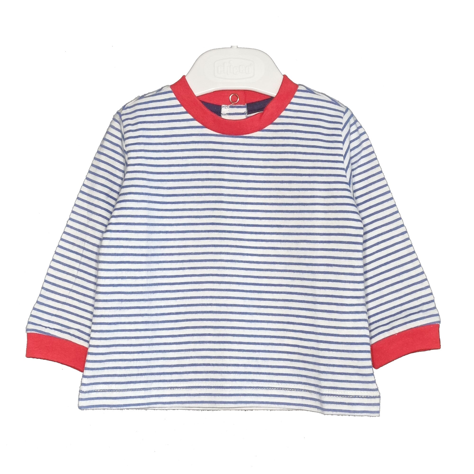 Bluza in dungi din bumbac, Chicco, Albastru, 68 CM