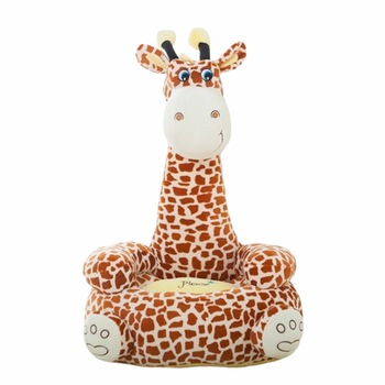 Fotoliu din plus pentru copii cu spatar, Girafa, 85 x 50 x 45 cm, Maro, FPS-117 Fotoliu din plus pentru copii cu spatar, Girafa, 85 x 50 x 45 cm, Maro, FPS-117