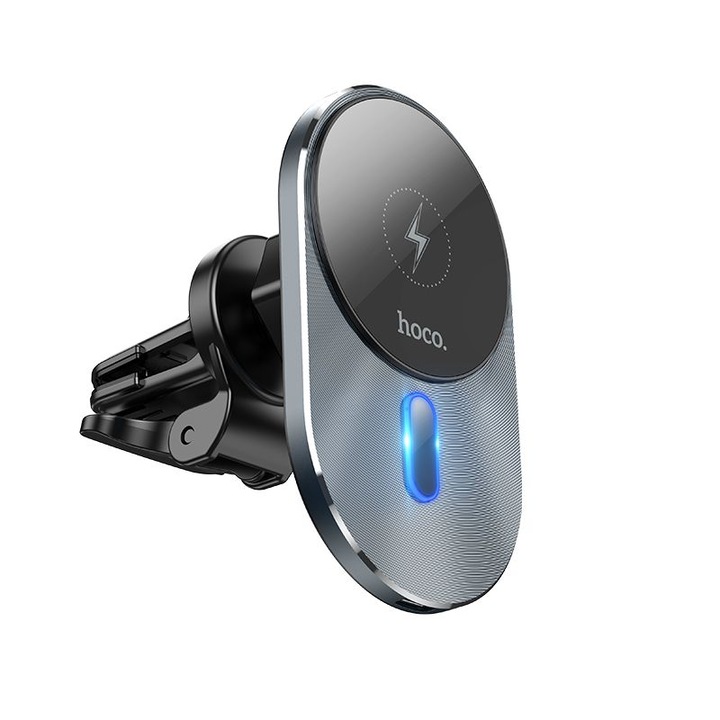 Hoco CA91 Магнитна стойка за кола, AirVent Mount, MagSafe съвместим, 15W, 360 градуса ротация, включен USB-C кабел, черен