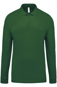 Tricou polo barbati, maneca lunga, bumbac 100%, Kariban Pique K256, Verde forest Tricou polo barbati, maneca lunga, bumbac 100%, Kariban Pique K256, Verde forest