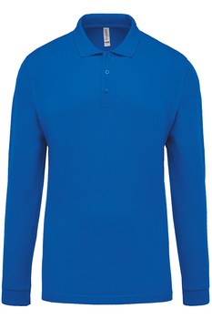 Tricou polo barbati, maneca lunga, bumbac 100%, Kariban Pique K256, Albastru royal Tricou polo barbati, maneca lunga, bumbac 100%, Kariban Pique K256, Albastru royal