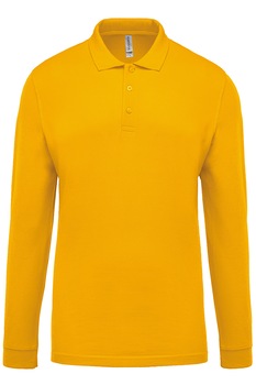 Tricou polo barbati, maneca lunga, bumbac 100%, Kariban Pique K256, Galben Tricou polo barbati, maneca lunga, bumbac 100%, Kariban Pique K256, Galben