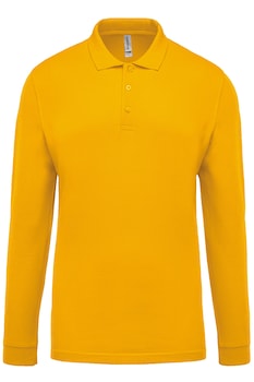 Tricou polo barbati, maneca lunga, bumbac 100%, Kariban Pique K256, Galben Tricou polo barbati, maneca lunga, bumbac 100%, Kariban Pique K256, Galben