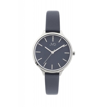 Ceas de dama JVD JZ201.3, Curea din Piele, Gri Ceas de dama JVD JZ201.3, Curea din Piele, Gri