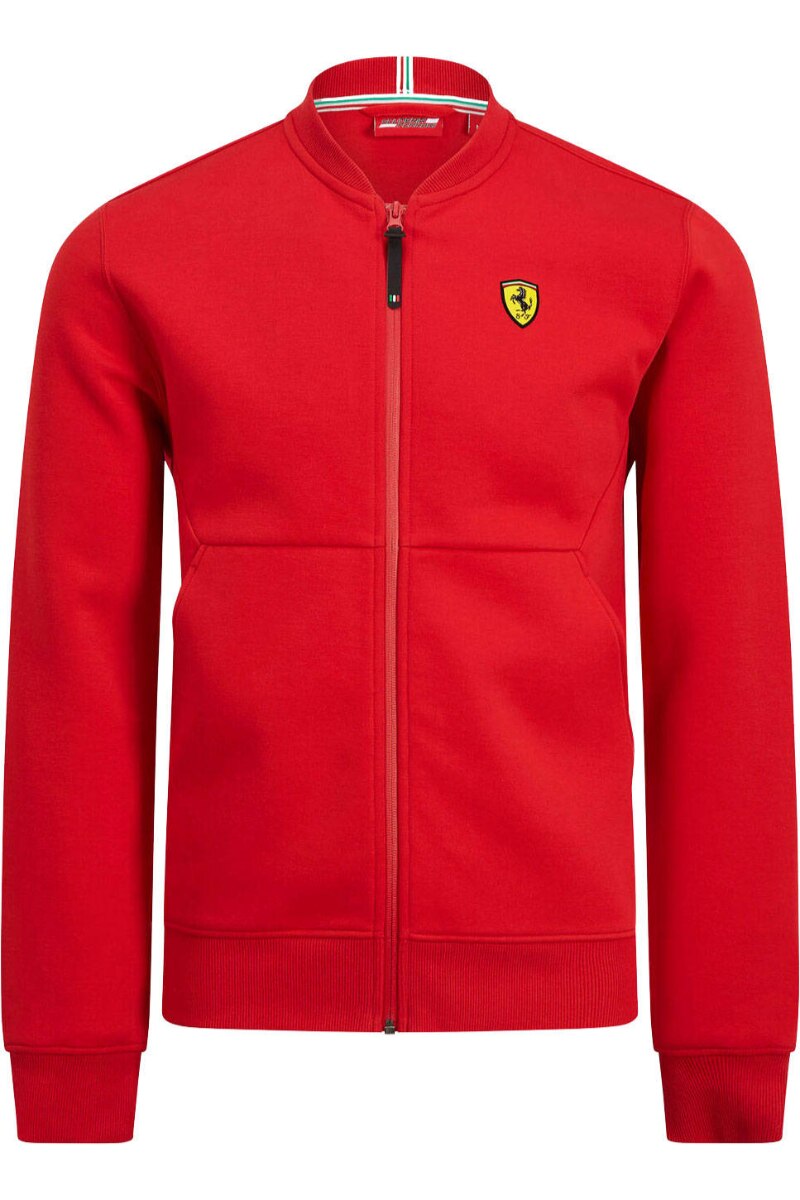 Geaca Scuderia Ferrari Fleece Bomber rosu, XL, 77% bumbac