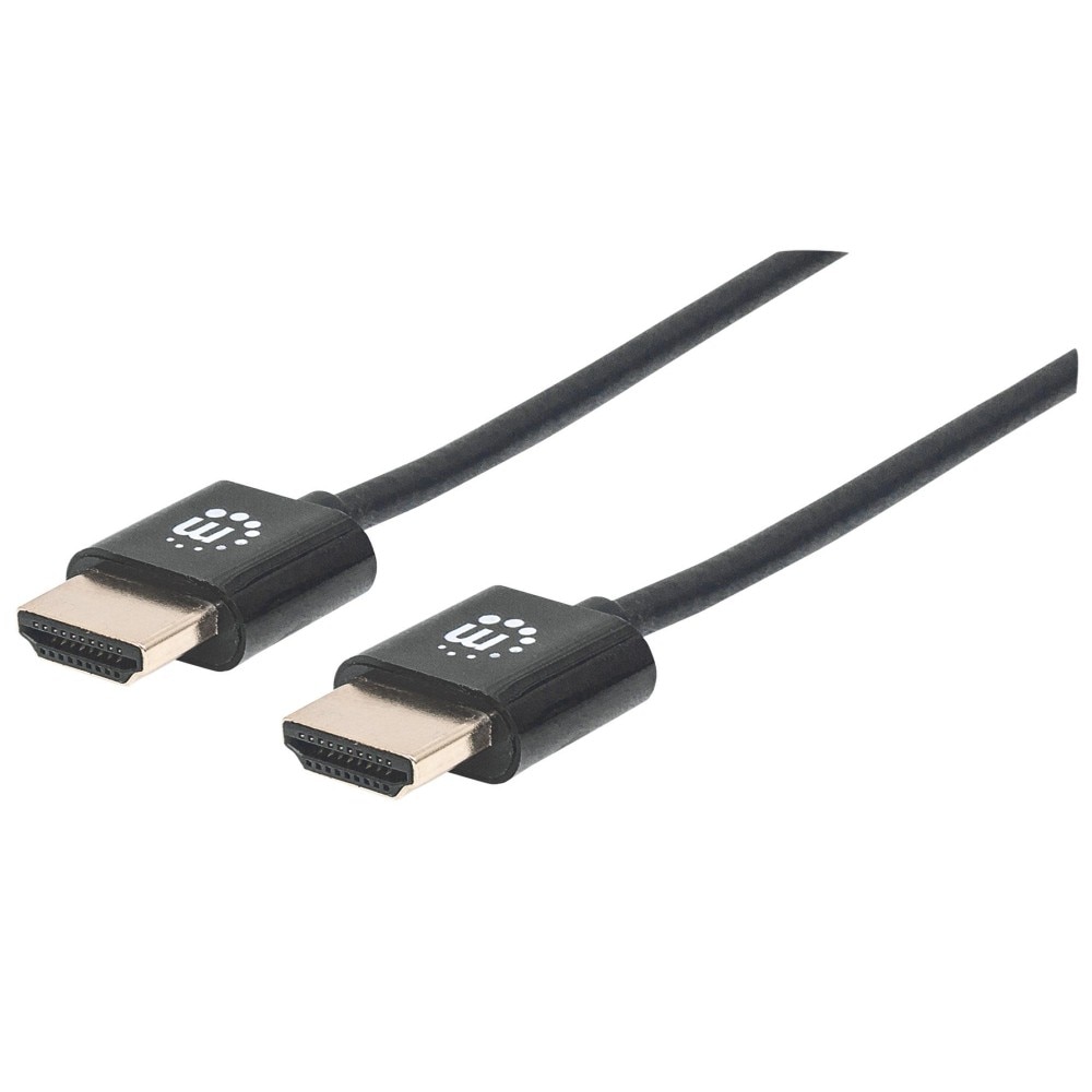 Cablu HDMI tata - HDMI tata, ultra subtire, 0.5M, Manhattan, Negru , ICOC HDMI-SLM-005