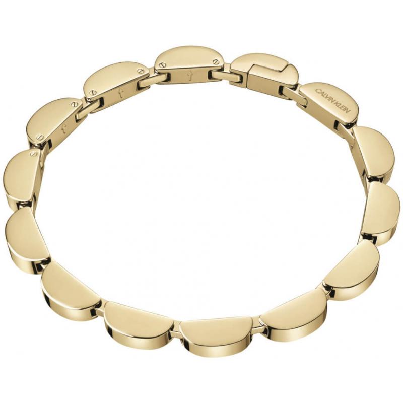 Bratara Calvin Klein Wavy KJAYJB100200, Otel inoxidabil, Auriu