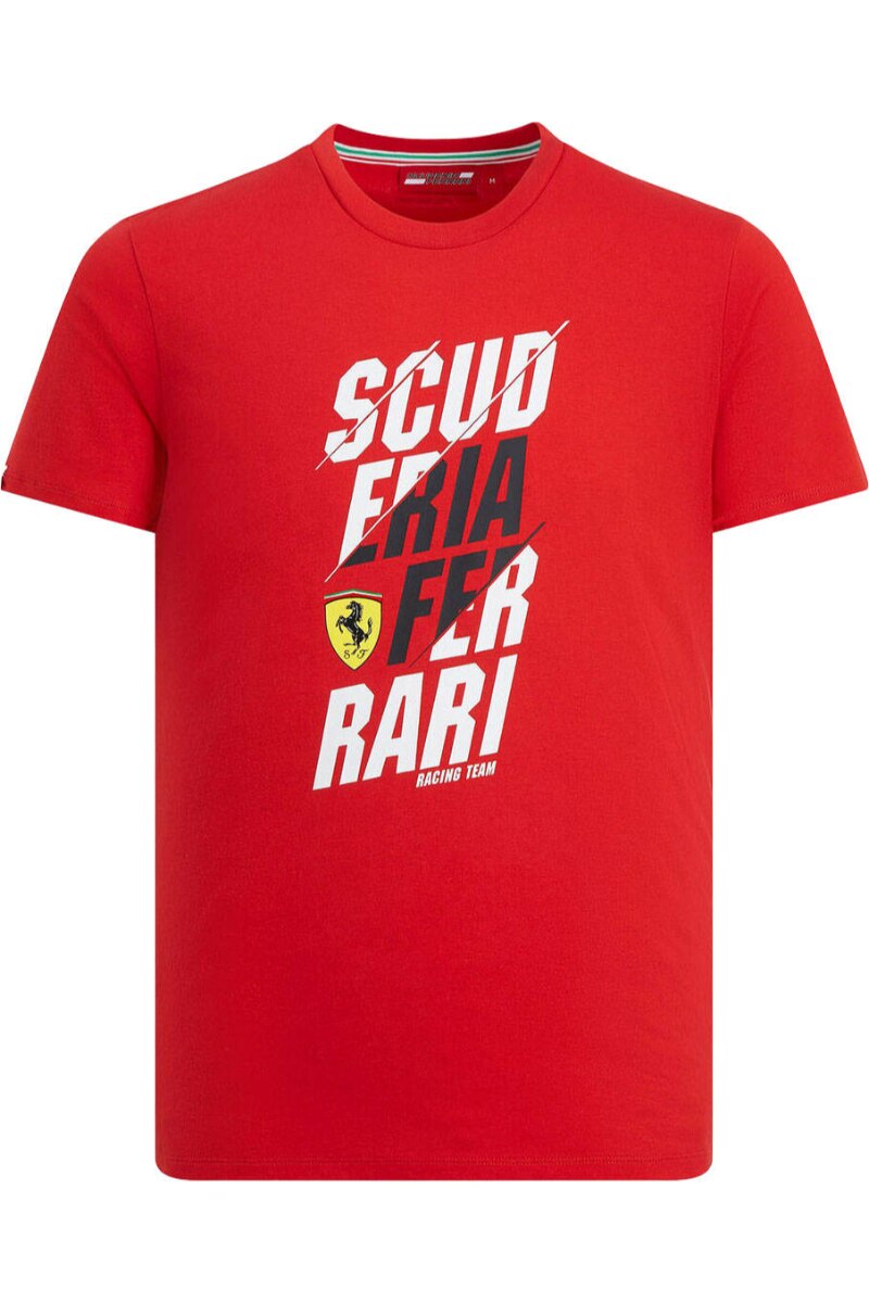 Tricou rosu Scuderia Ferrari 100% bumbac, Rosu