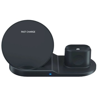 Statie de incarcare universala, 18w QI Fast Wireless charger 3in1, Type-C compatibil cu iPhone si android , teleMAG Statie de incarcare universala, 18w QI Fast Wireless charger 3in1, Type-C compatibil cu iPhone si android , teleMAG