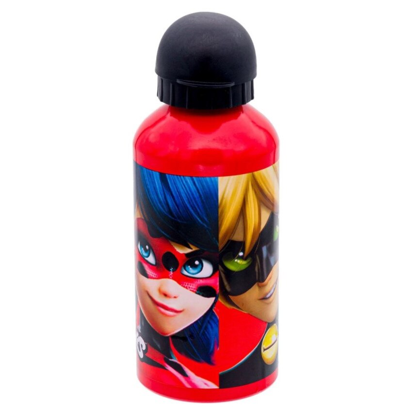 Sticla de apa, Zola®, pentru copii, din aluminiu, rosie, model LADYBUG , 500 ml