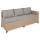 Coltar 3 piese cu spatiu pentru depozitare gradina/terasa Maison Mex BAXTER 236x179x73 natur/bej