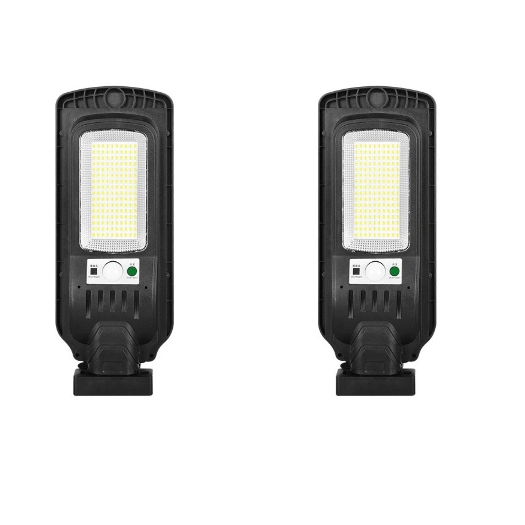 Set 2 x lampa stradala cu incarcare solara, 160 x LED SMD, 3 moduri de functionare, buton ON/OFF, rotatie 360°, telecomanda inclusa, T-160B K KATHODE