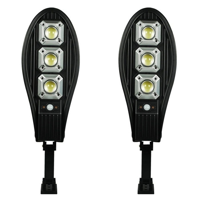 2 db napelemes utcai lámpa készlet, 90 x COB LED, 3 üzemmód, BE/KI gomb, távirányítóval, LL-63T K KATHODE